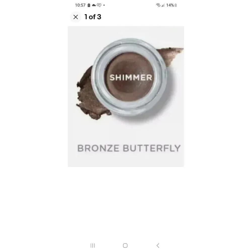 AVON FMG GLIMMER‎ LONGWEAR GEL EYESHADOW BRONZE BUTTERFLY